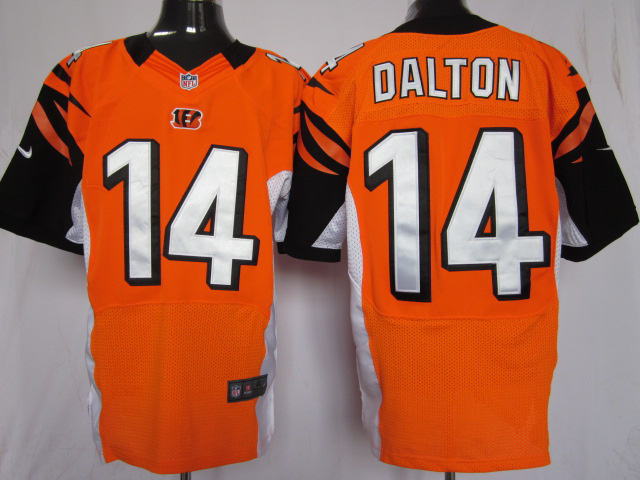 Nike Orange Cincinatti Bengals 14 Dalton NFL Elite Jersey